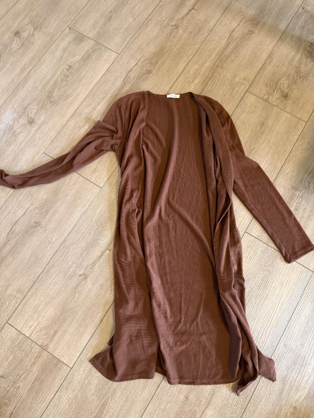 Long Brown Cardigan - Size S